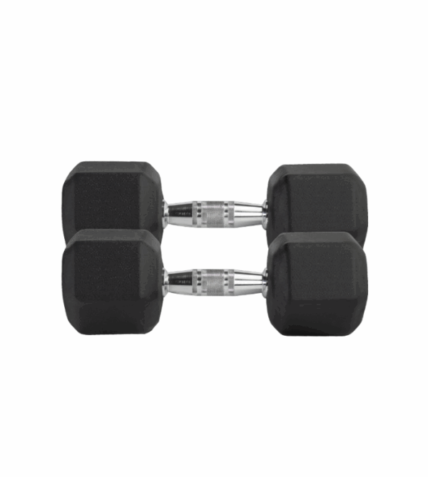Halter Sextavado Texturizado Pegada Cromada 10kg (par)
